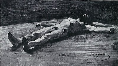 Body of Christ, Preliminary Work for Pieta BC 61 by Lovis Corinth